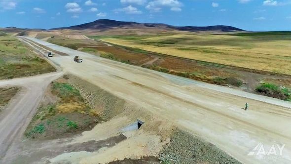 Ağdam-Füzuli yolunun inşası sürətlə davam edir