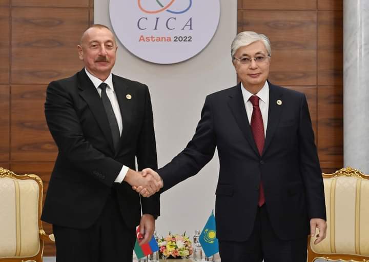 Azərbaycan və Qazaxıstan prezidentləri Astanada görüşüb