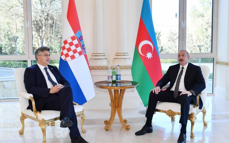 Azərbaycan Prezidenti Xorvatiyanın Baş naziri ilə regional məsələləri müzakirə edib
