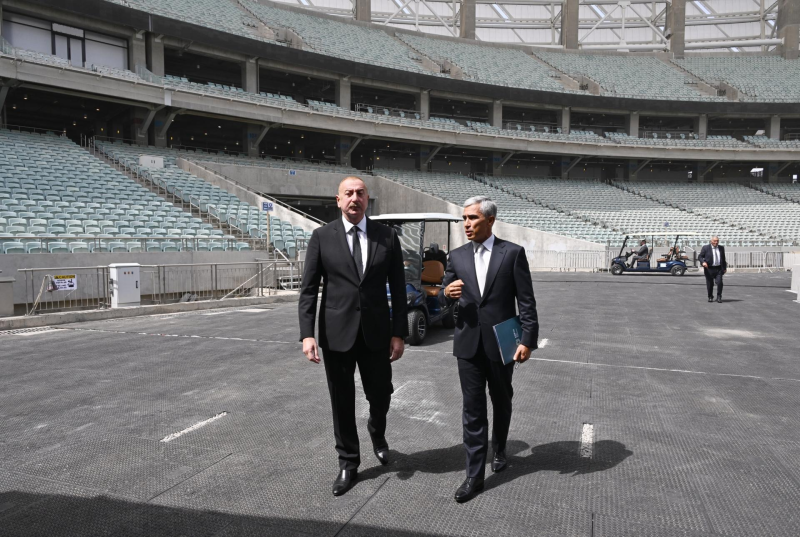 Prezident Bakı Olimpiya Stadionunda - Fotolar