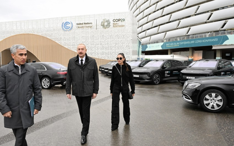 Prezident Bakı Olimpiya Stadionunun ərazisində COP29-la bağlı yaradılan şəraitlə tanış olub