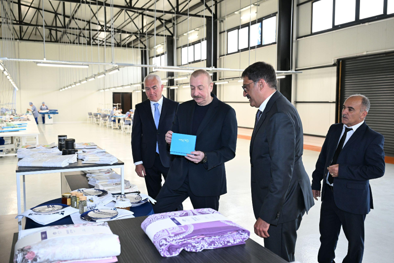 Prezident İlham Əliyev “LATIFA” Laçın tikiş fabrikinin açılışında iştirak edib