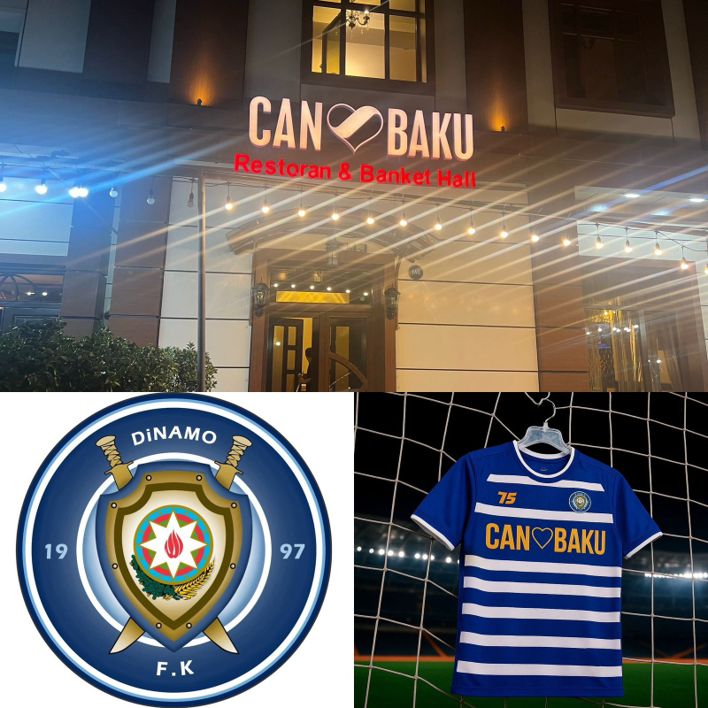"Dinamo” klubu bu gün “Can Baku” restoranının sloqanı ilə meydana çıxacaq "Dinamo” klubu bu gün “Can Baku” restoranının sloqanı ilə meydana çıxacaq