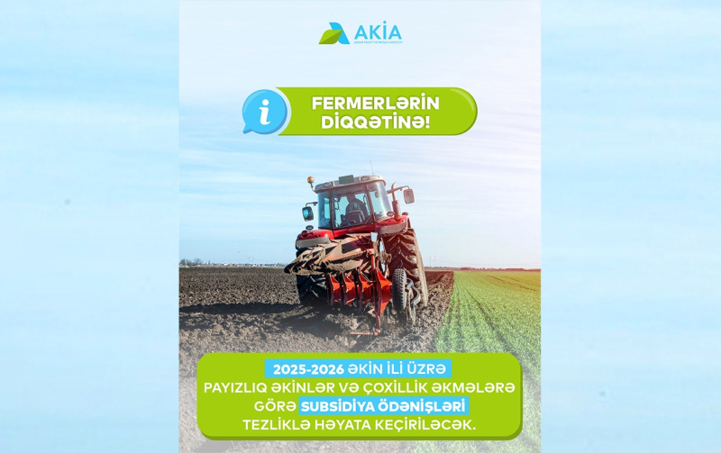Fermerlərə subsidiya ödənişlərinə start verilir